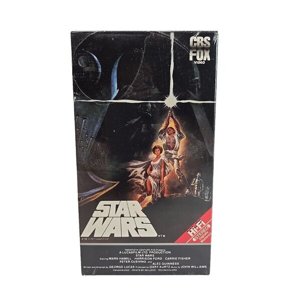 "Star Wars" VHS Rare 1984 Red Label W/ White Back Sealed/Unopened - Picture 1 of 8